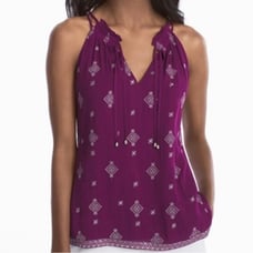 White House Black Market Embroidered Shell Top large