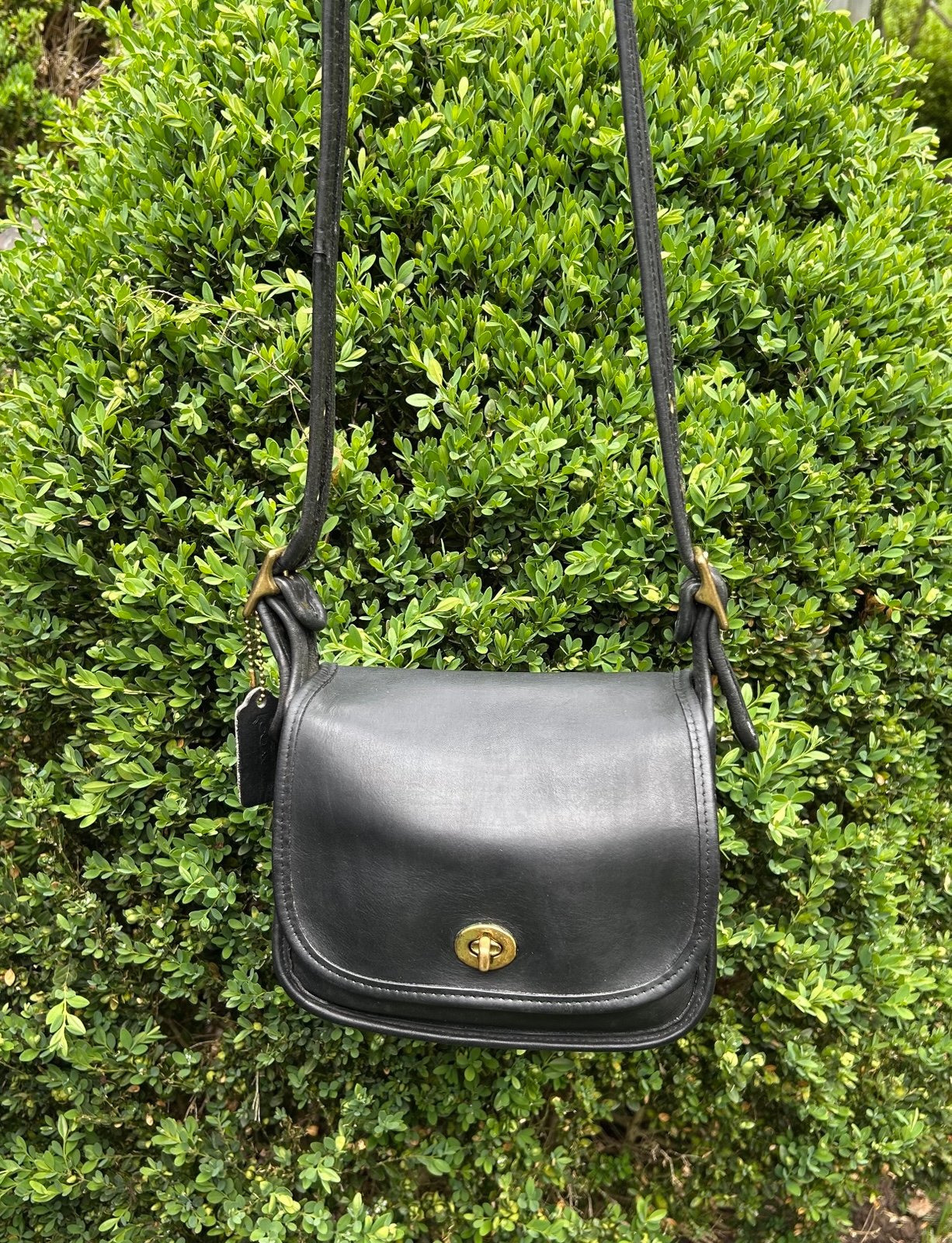 Vintage Leather Coach Legacy, Flap, Crossbody Bag, Made In The USA