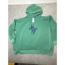 NEW Polo Ralph Lauren Men's 4XB Green Navy Pullover Hoodie Sweatshirt NWT 138