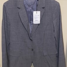 Theory Carissa Flint Grey Melange Classic Suit Blazer size 12