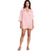 Pink chicken embroidered tunic coverup, peony