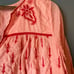 Pink chicken embroidered tunic coverup, peony