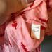 Pink chicken embroidered tunic coverup, peony