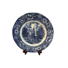 Staffordshire Liberty Blue Independence dinner plate