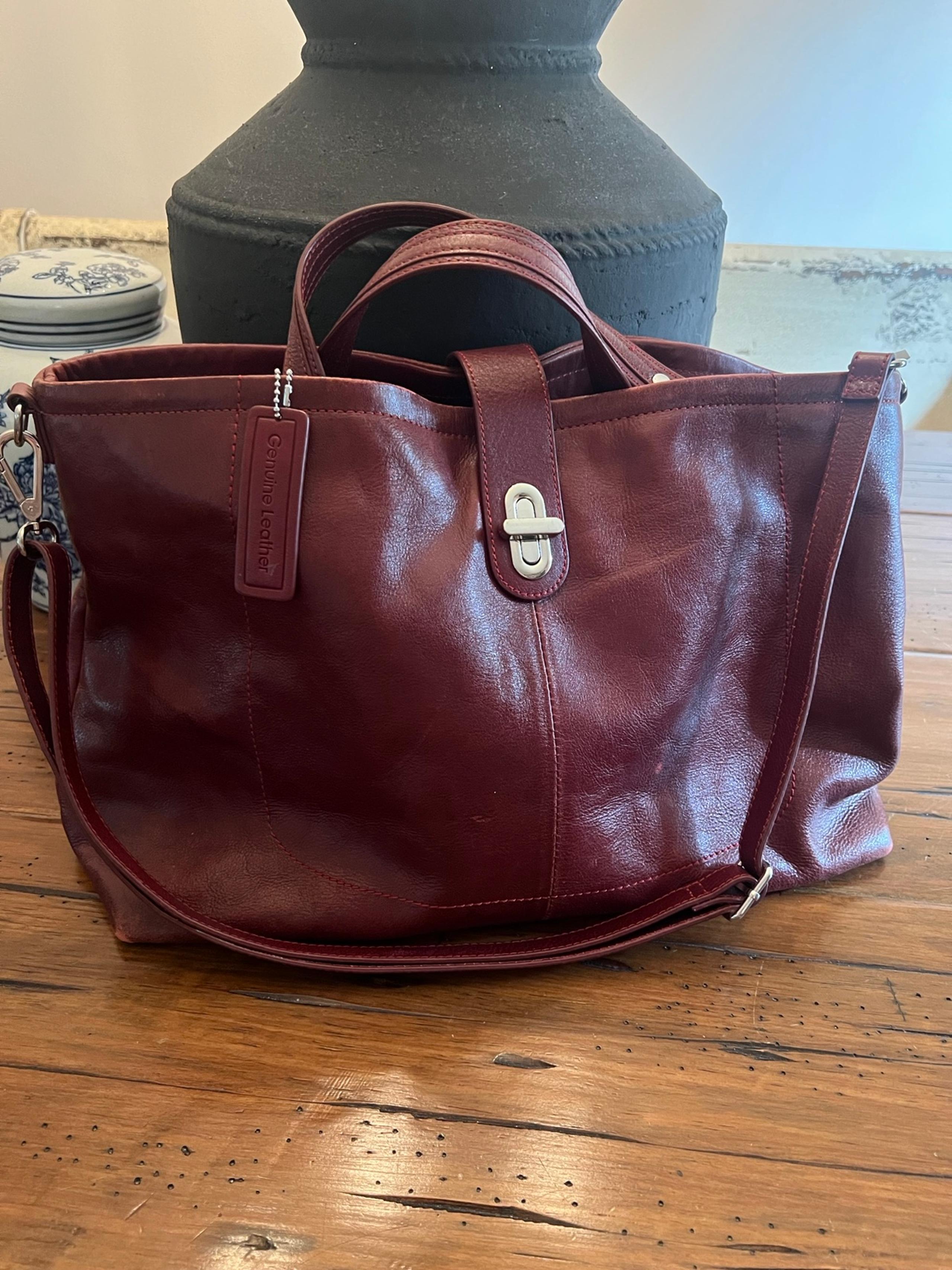Large VTG Wilson’s leather burgundy satchel