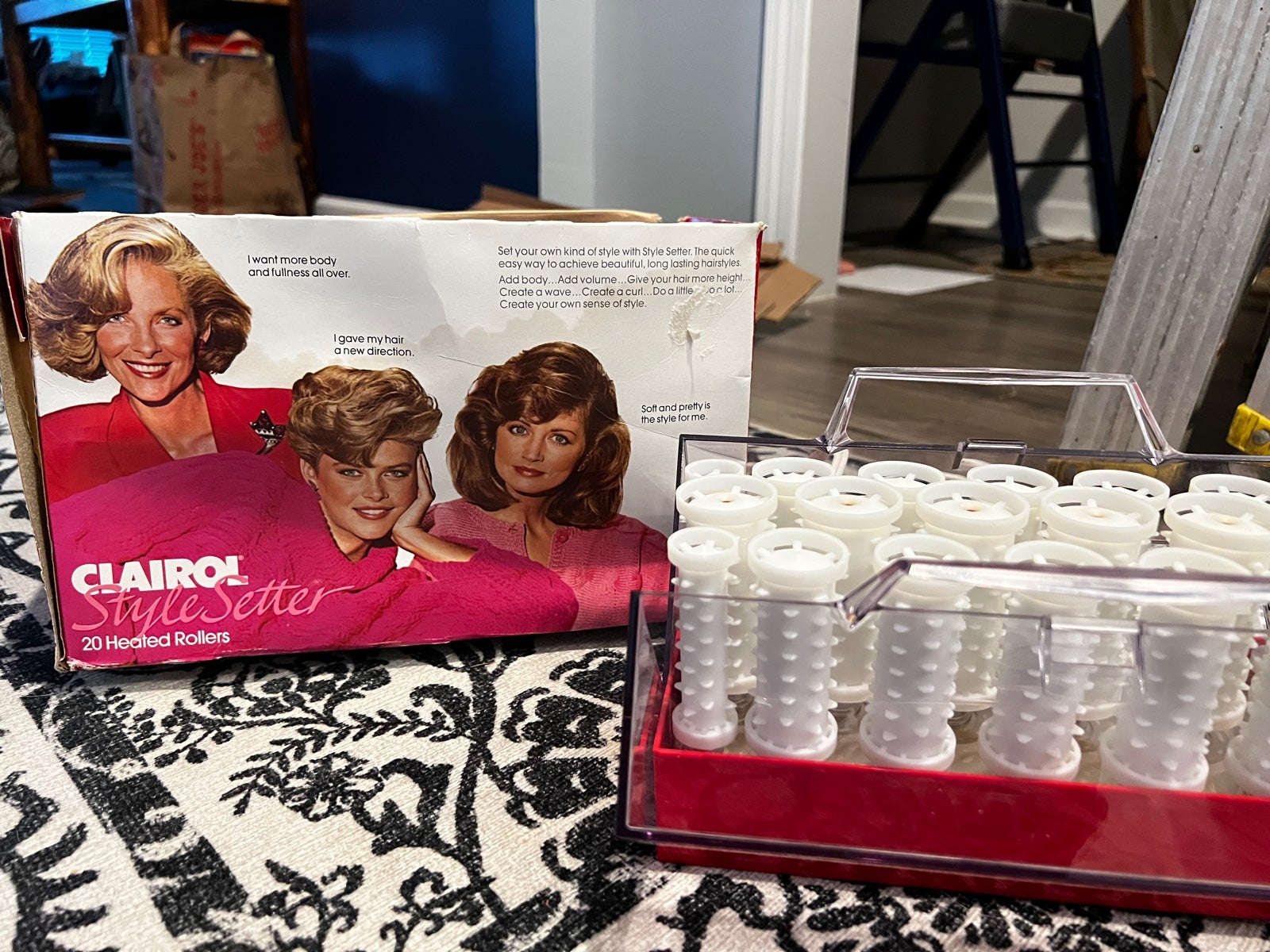 Vtg clairol hot rollers hair styling tools BOX 20 rollers ZR8513 Vtg clairol hot rollers hair styling tools BOX 20 rollers ZR8513