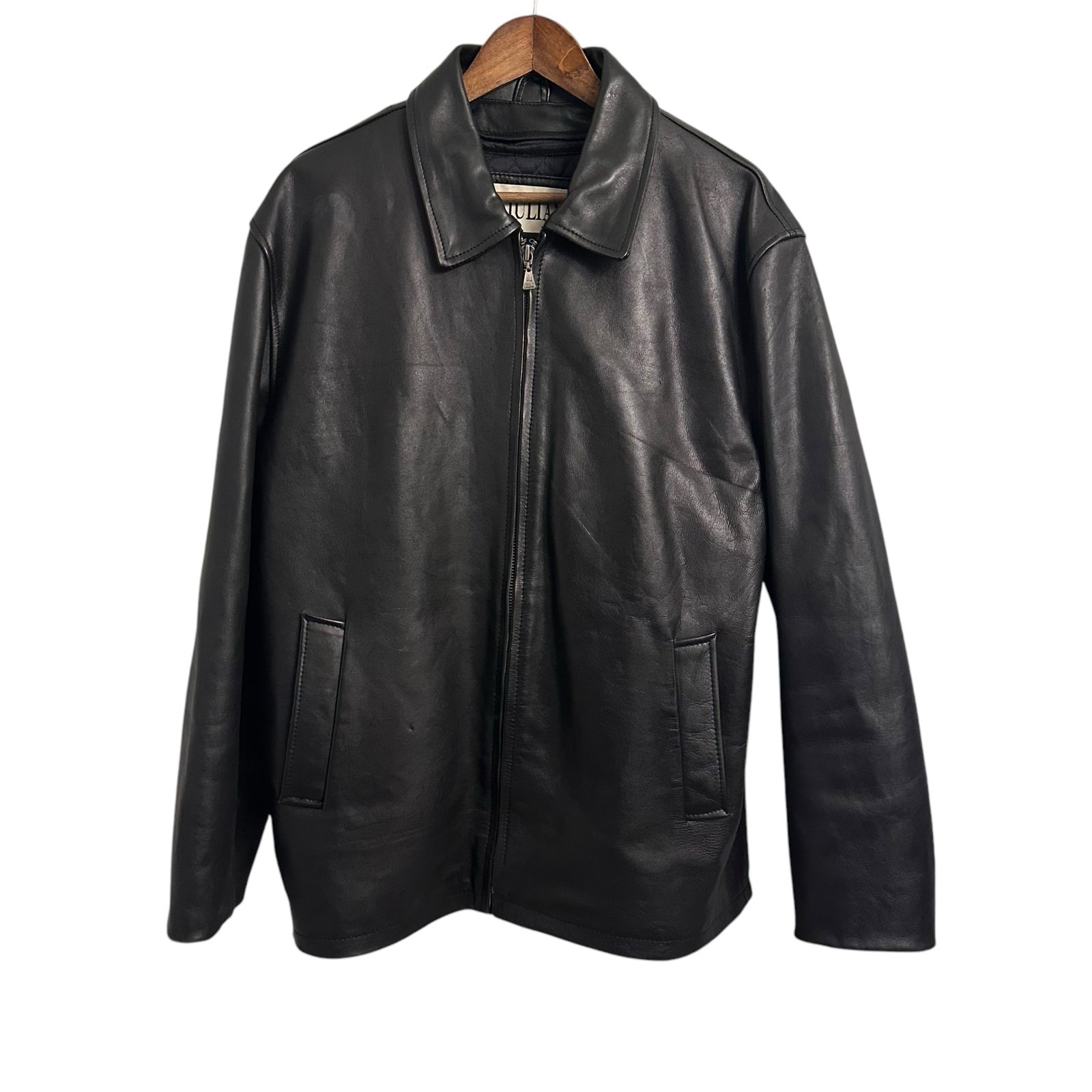 M Julian Wilsons Black Leather Jacket Thinsulate Quilted Liner Men’s XLT Tall