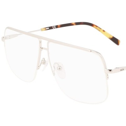 NEW MCM 2158 041 Shiny Silver Eyeglasses 59mm with MCM Case