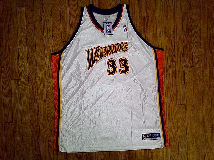 Authentic Reebok Golden State Warriors Jamison-White/Orange/Blue Home Jersey 60