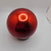 Old German Kugel Christmas Ornament Red Thick Ball w/ Brass Cap Collectible.