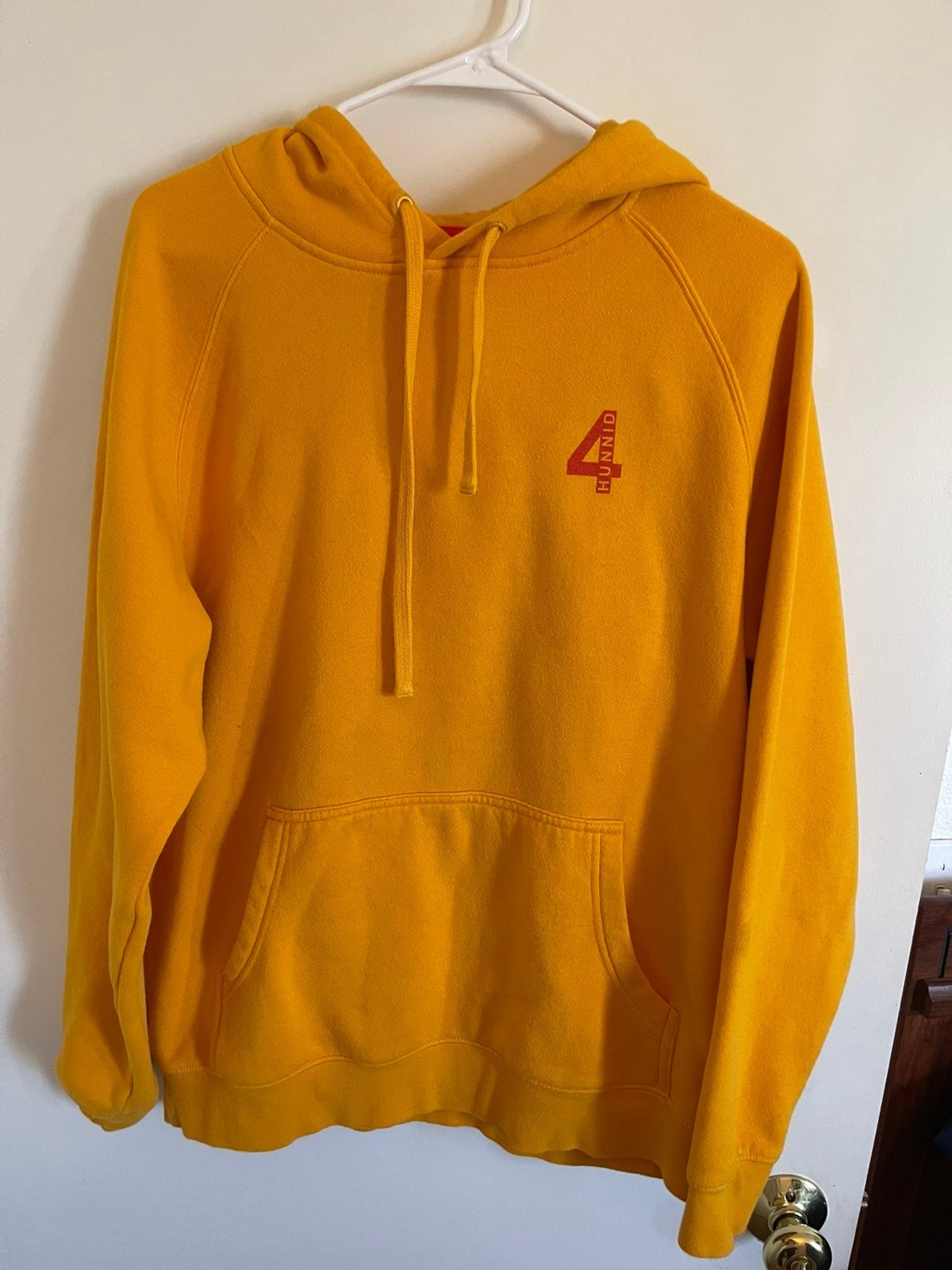 4 Hunnid Yellow Hoodie Good Sex No Stress