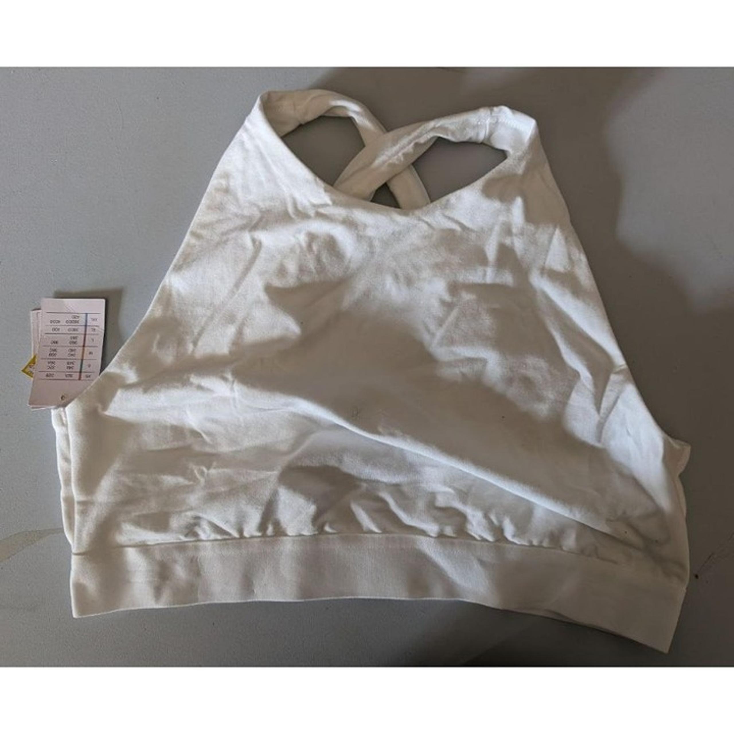 Auden Women's Cotton Stretch Cross Back Bralette White Size XL