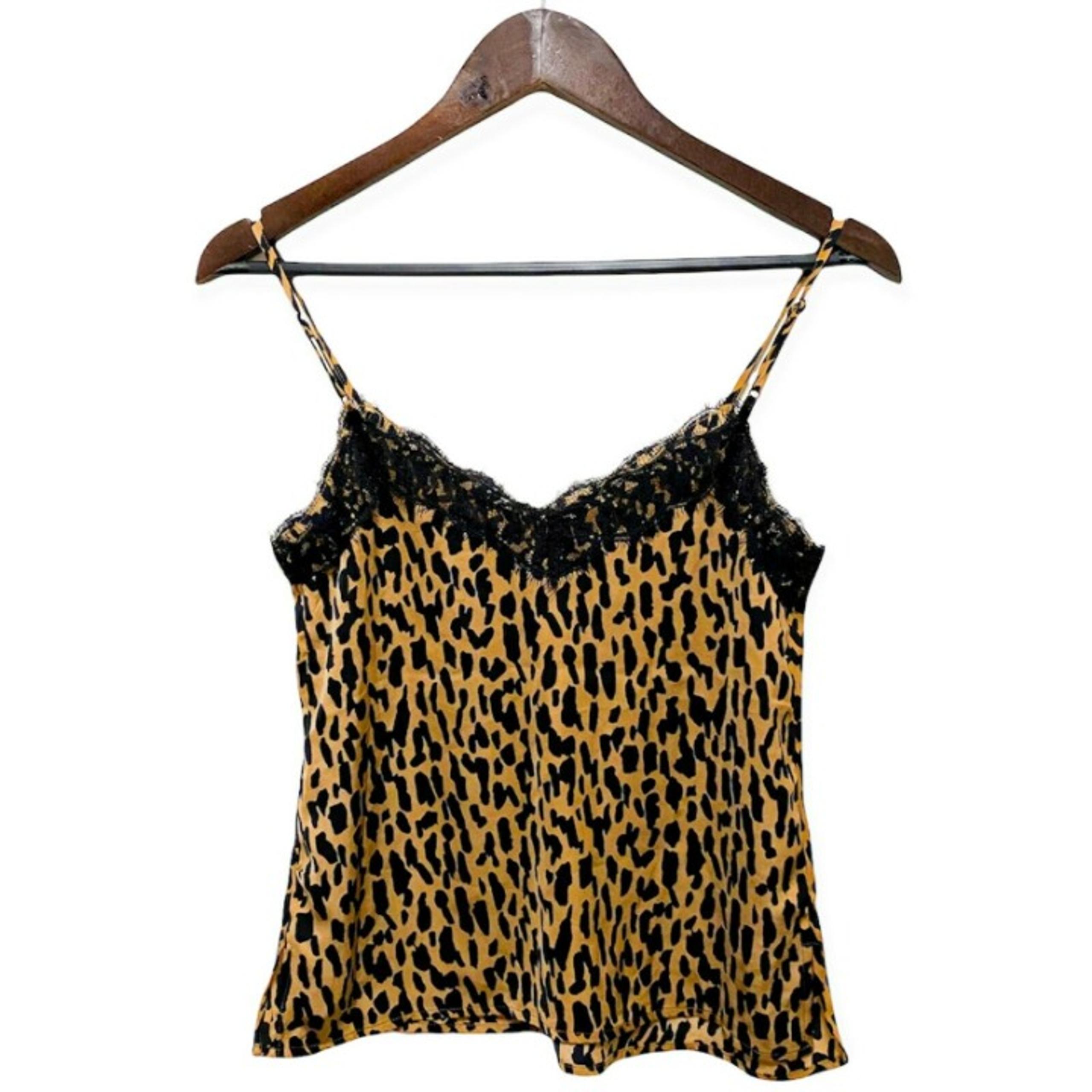 BP. Women's XXS Animal Print Lace Trim Cami Tank Top Spaghetti Straps Cheetah