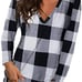 deqiang Women's Fall Long Sleeve V Neck T Shirts Casual Loose Fit Tunic Tops
