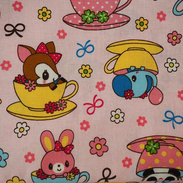 NEW 2 YARD FABRIC LOT - JAPAN IMPORT - Kawaii, Teacup, Lolita, Nursery, Baby