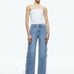 Alice + Olivia Reita Lace Up Straight Leg Jeans NWT