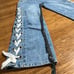 Alice + Olivia Reita Lace Up Straight Leg Jeans NWT