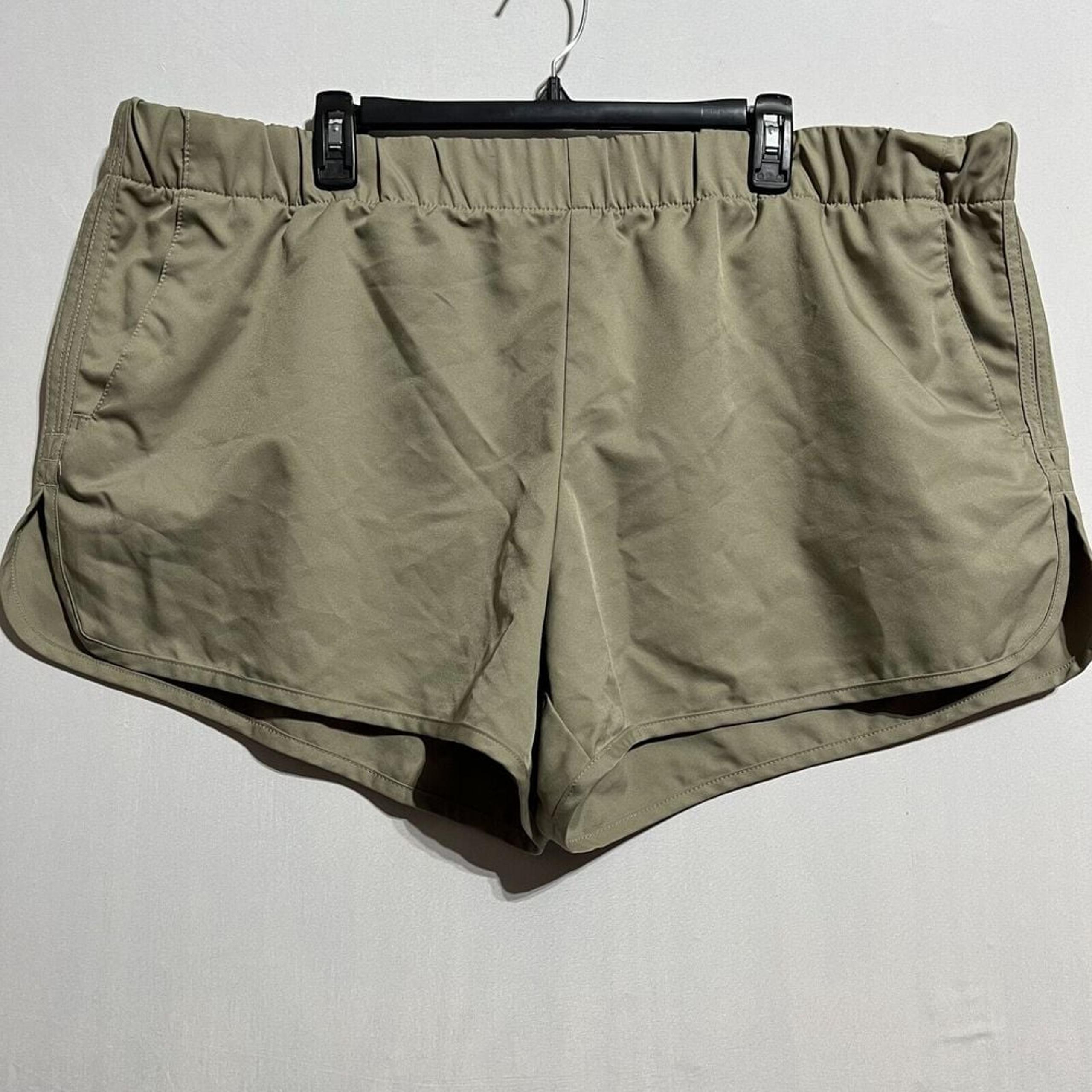 Columbia Running Shorts Women's 2X Tan Elastic Waist Performance Pull-On