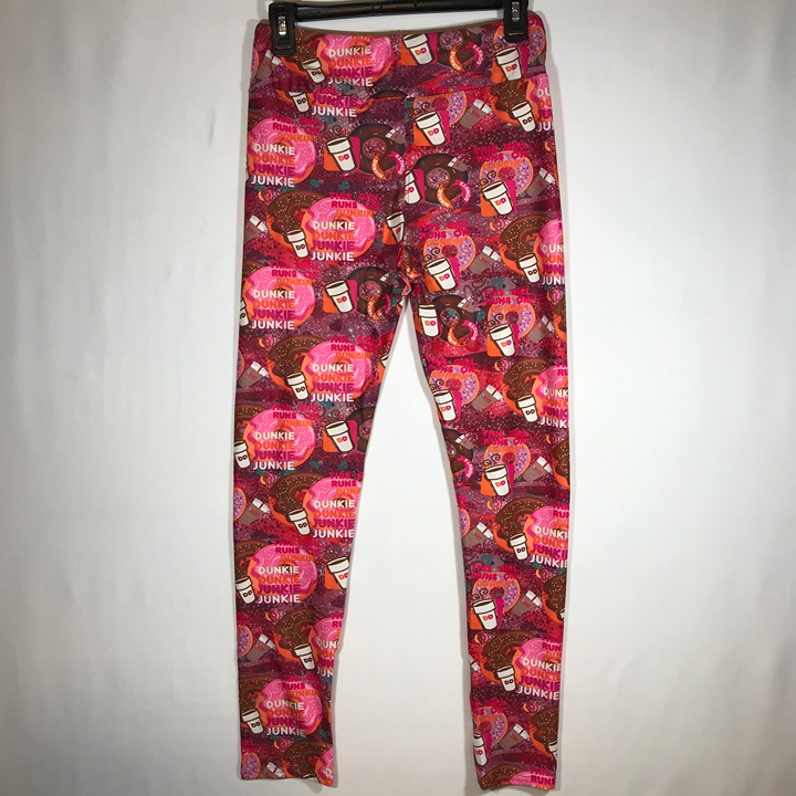 TL Clothing Treasure Lilly Dunkin Donuts Women's One Size Pink Leggings NWOT