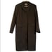 Ann Taylor Black rain trench coat button up pockets lined collared neck 14 Long
