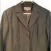 Ann Taylor Black rain trench coat button up pockets lined collared neck 14 Long
