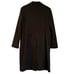 Ann Taylor Black rain trench coat button up pockets lined collared neck 14 Long