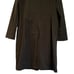 Ann Taylor Black rain trench coat button up pockets lined collared neck 14 Long