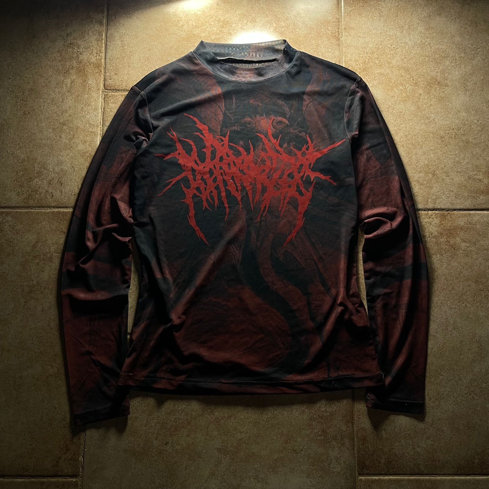 Japanese Archive Heavy Metal Mesh Longsleeve Top
