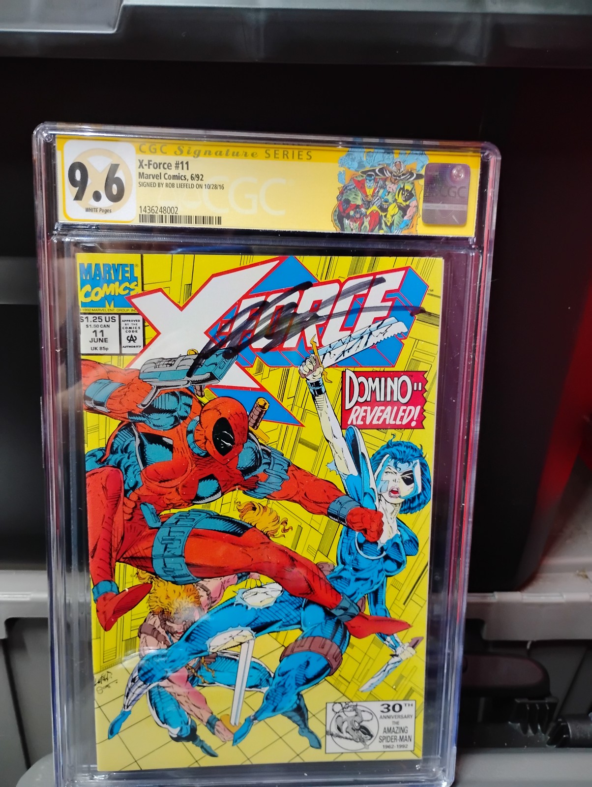X-Force #11 CGC-SS 9.6 SIGNED Rob Liefeld's Deadpool Cover 1992 1st real Domino