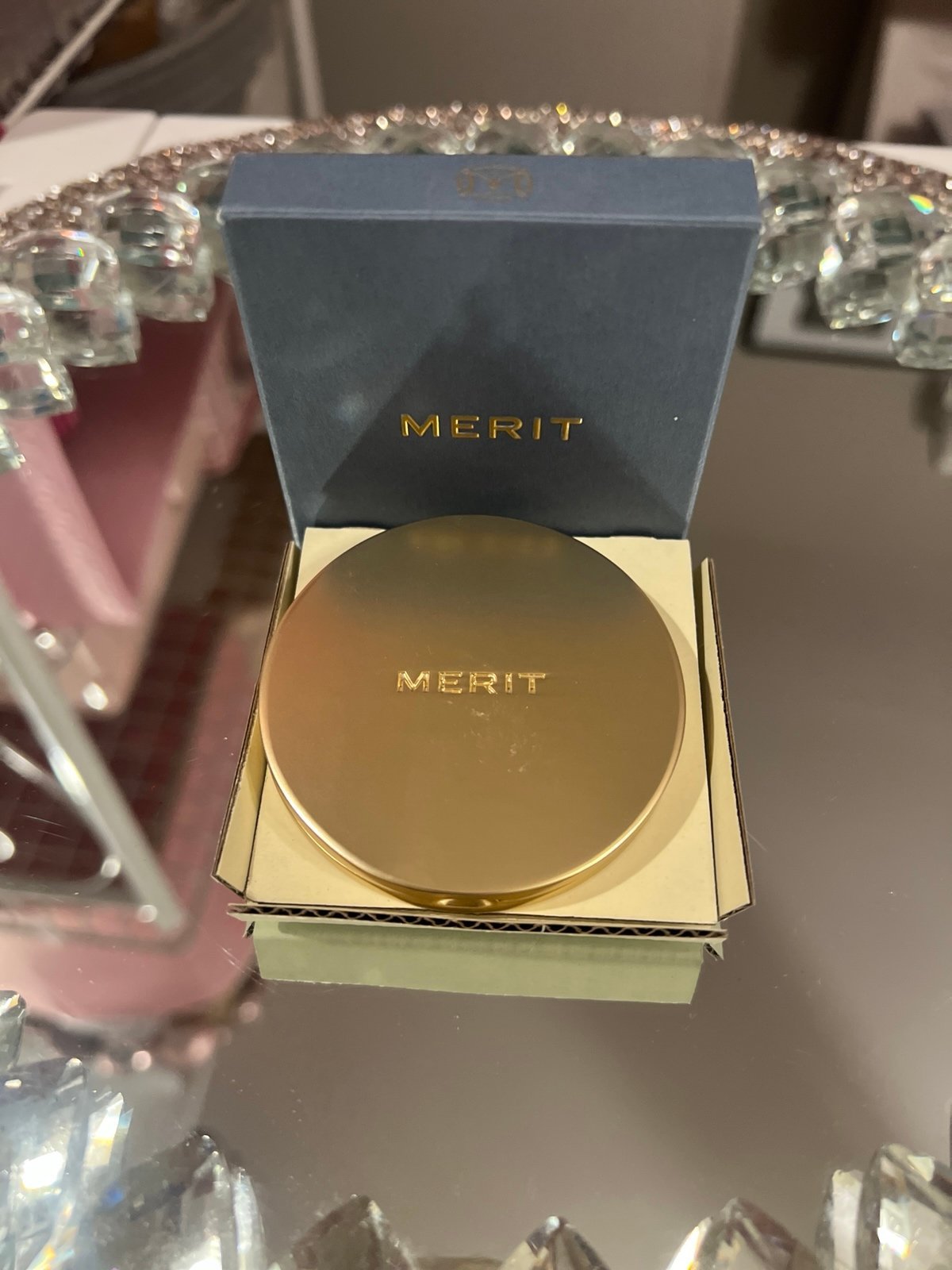 Merit Beauty Gold Mirror-