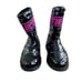 Juicy Couture Kissie Women's Winter Boots black pink logo lightweight warm SZ 6