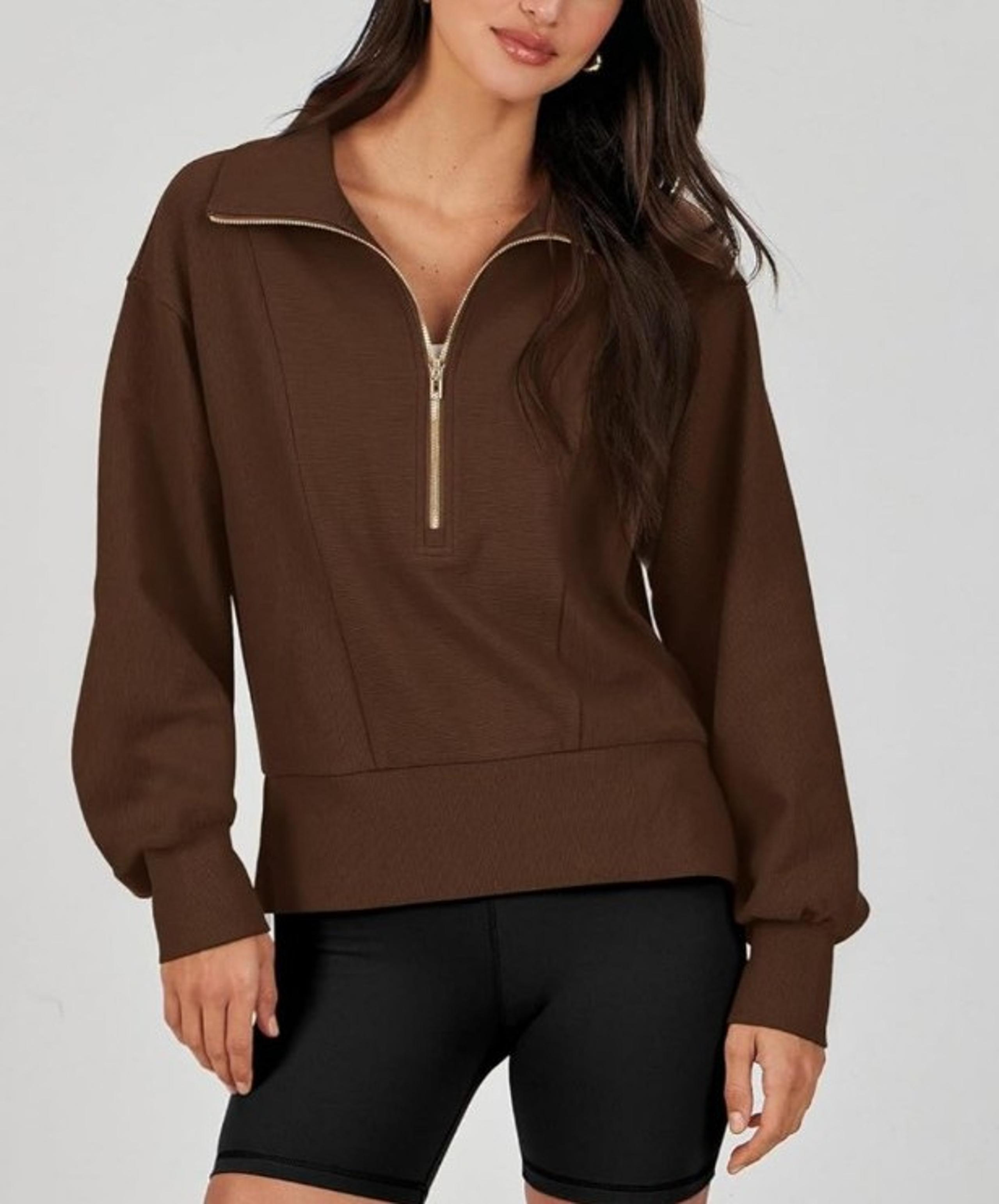 Womens athletic activewear xl half zip sweatshirt - Boutique