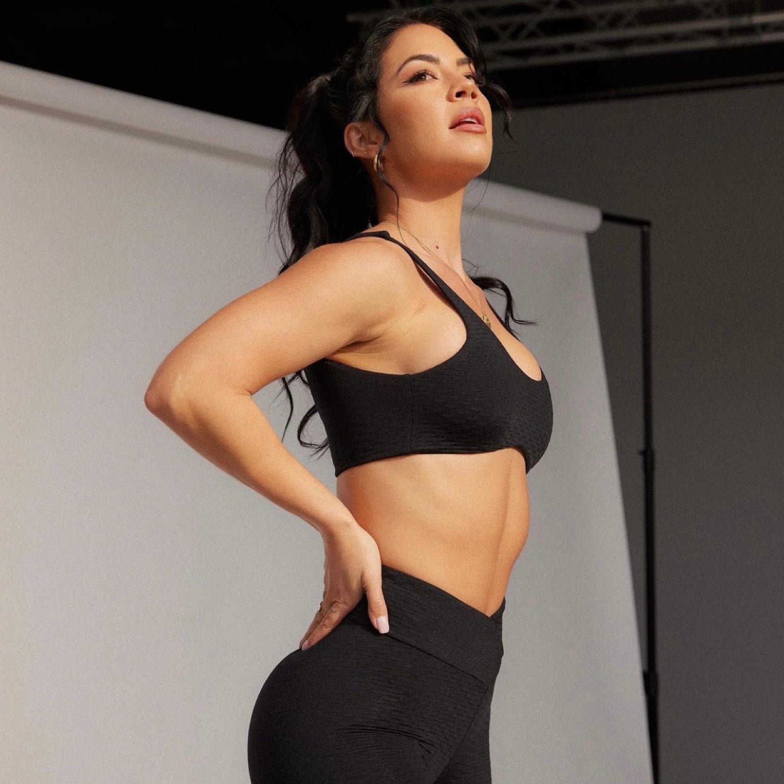 CSB Black Bare Shorts + Sports Bra
