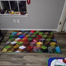 Block Game Rug Teen Boys Carpet with Pixel Game Element Decoration Mat