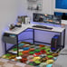 Block Game Rug Teen Boys Carpet with Pixel Game Element Decoration Mat