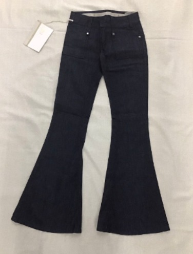 NWT Dondup dark denim flare jeans size 26 Made In Italy