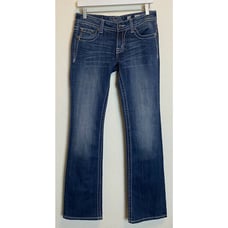 NWT MISS ME Fleur De Lis Size 28 Bootcut