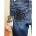 NWT MISS ME Fleur De Lis Size 28 Bootcut