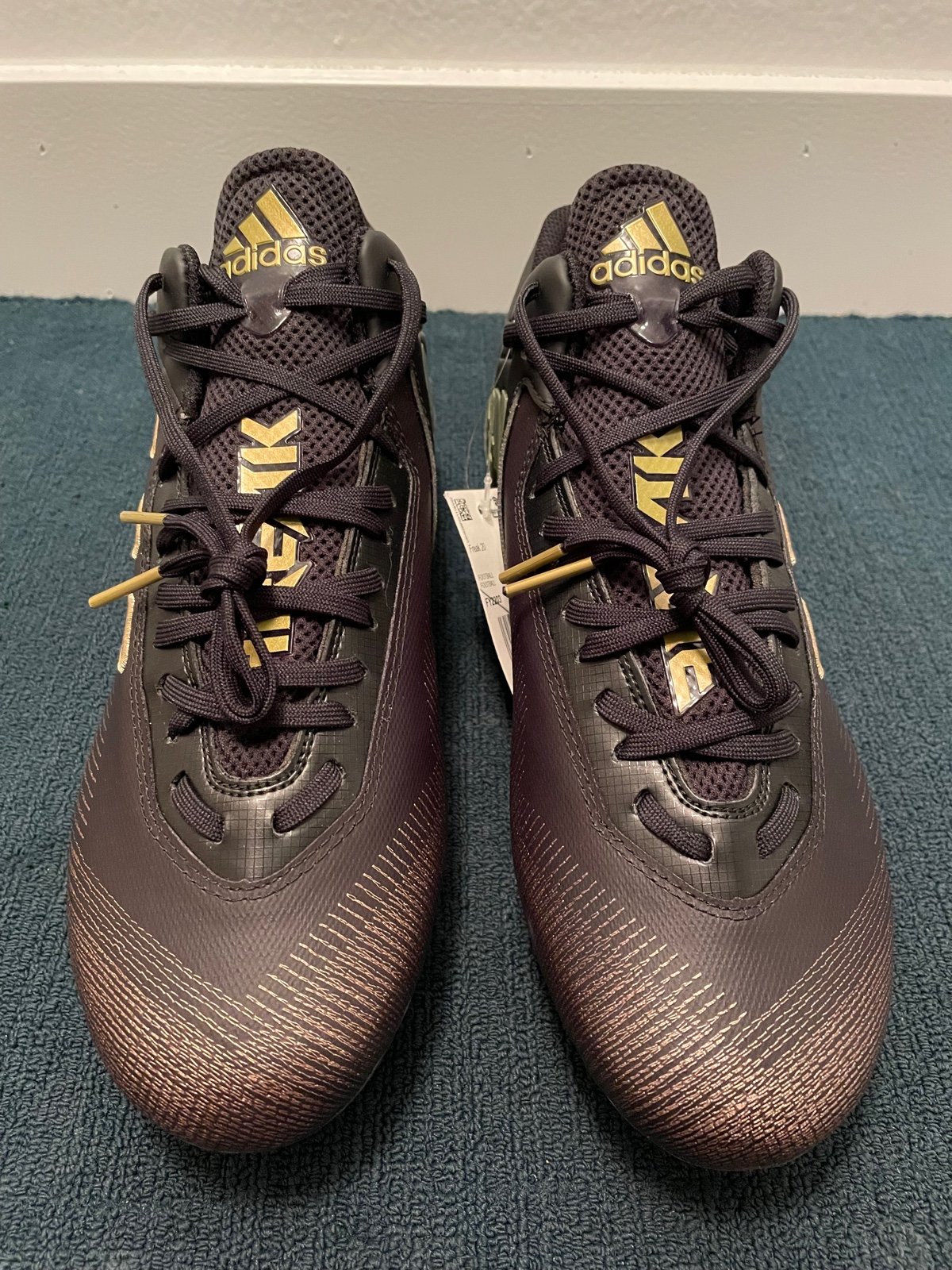 Adidas SAMPLE FREAK 20 Black/Gold Football Cleats Size 10