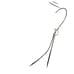 14K Gold Two-Tone Yellow White Bamboo Hoop Earrings 20mm