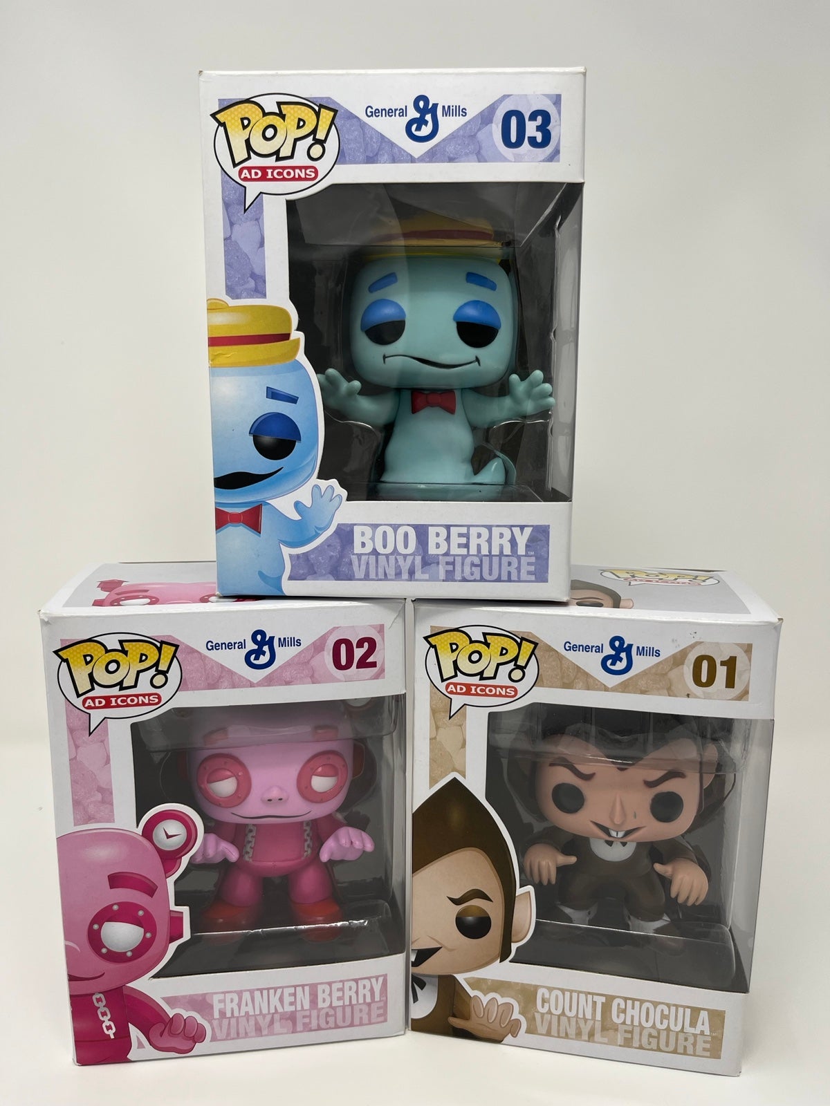 Count Chocula Fraken Berry Boo Berry Funko Pops Set 2011