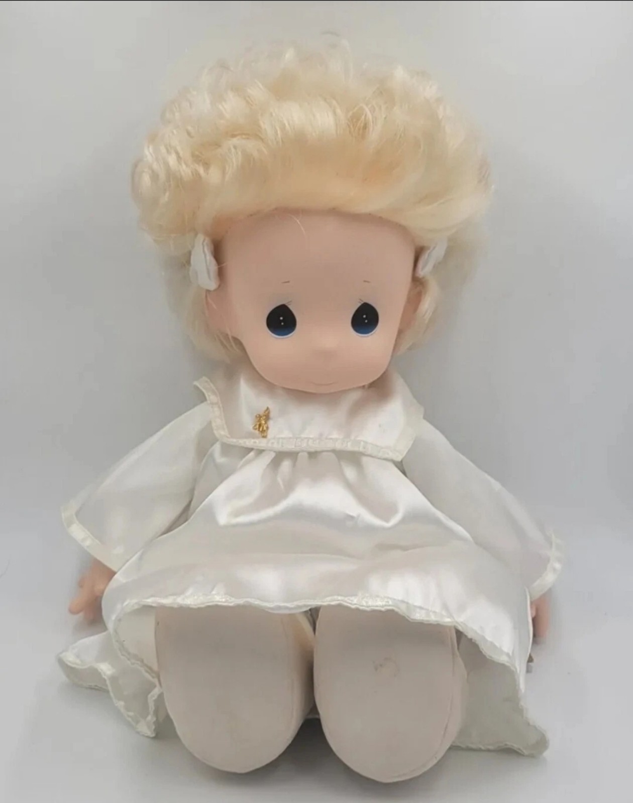 Precious Moments 18 Doll Vintage Samuel J Butcher Collection Girl White Dress