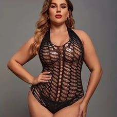 Plus size elegant lingerie bodysuit