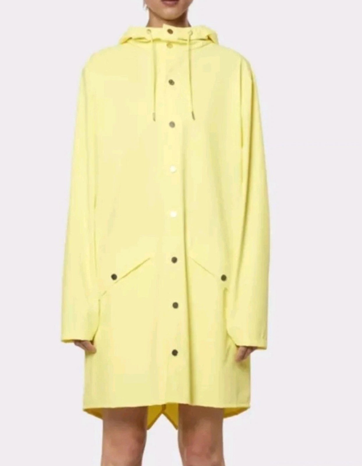 NEW RAINS Brand Long Jacket Straw Yellow Color Size Medium