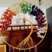 Tree of Life Agate Slice Wind Chime, Handmade 7 Chakra Stone Healing Crystal