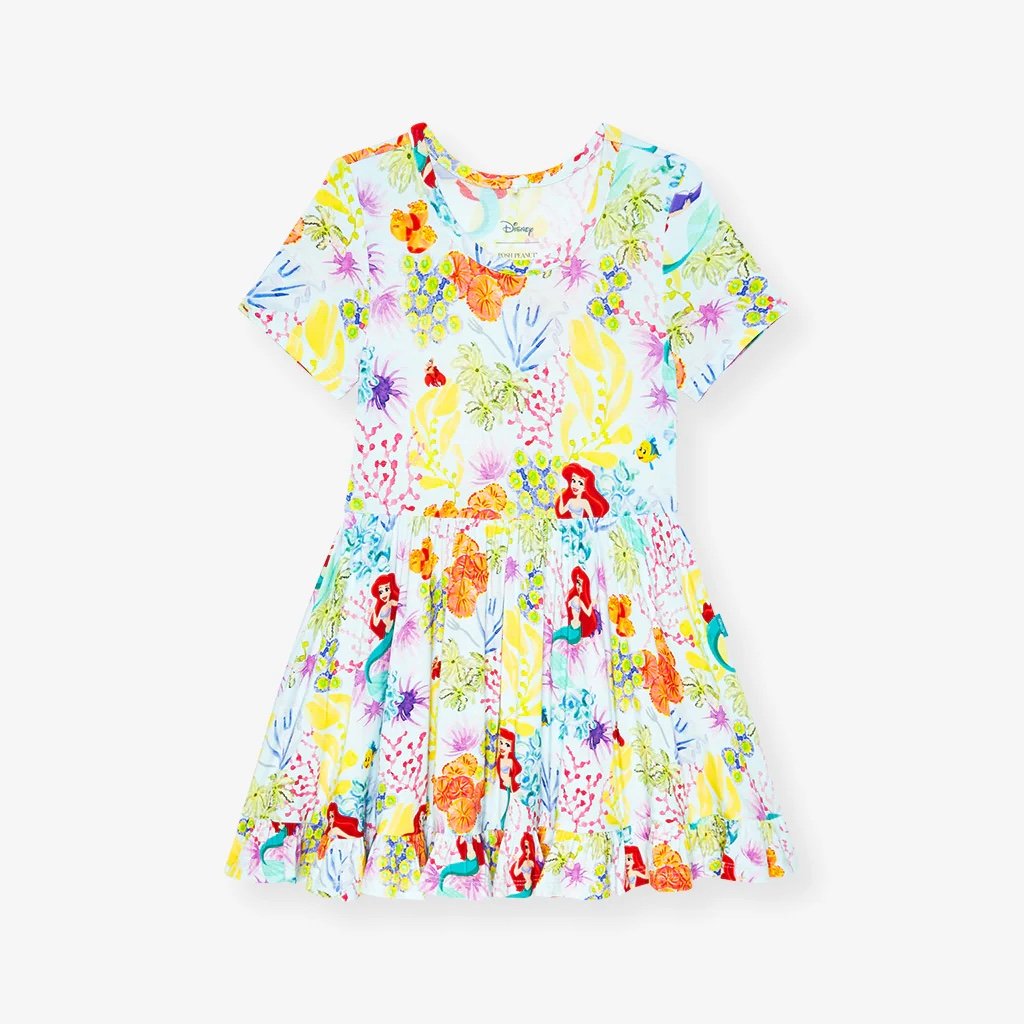 Posh Peanut x Disney Princess Ariel Ruffled Twirl Dress 5-6T
