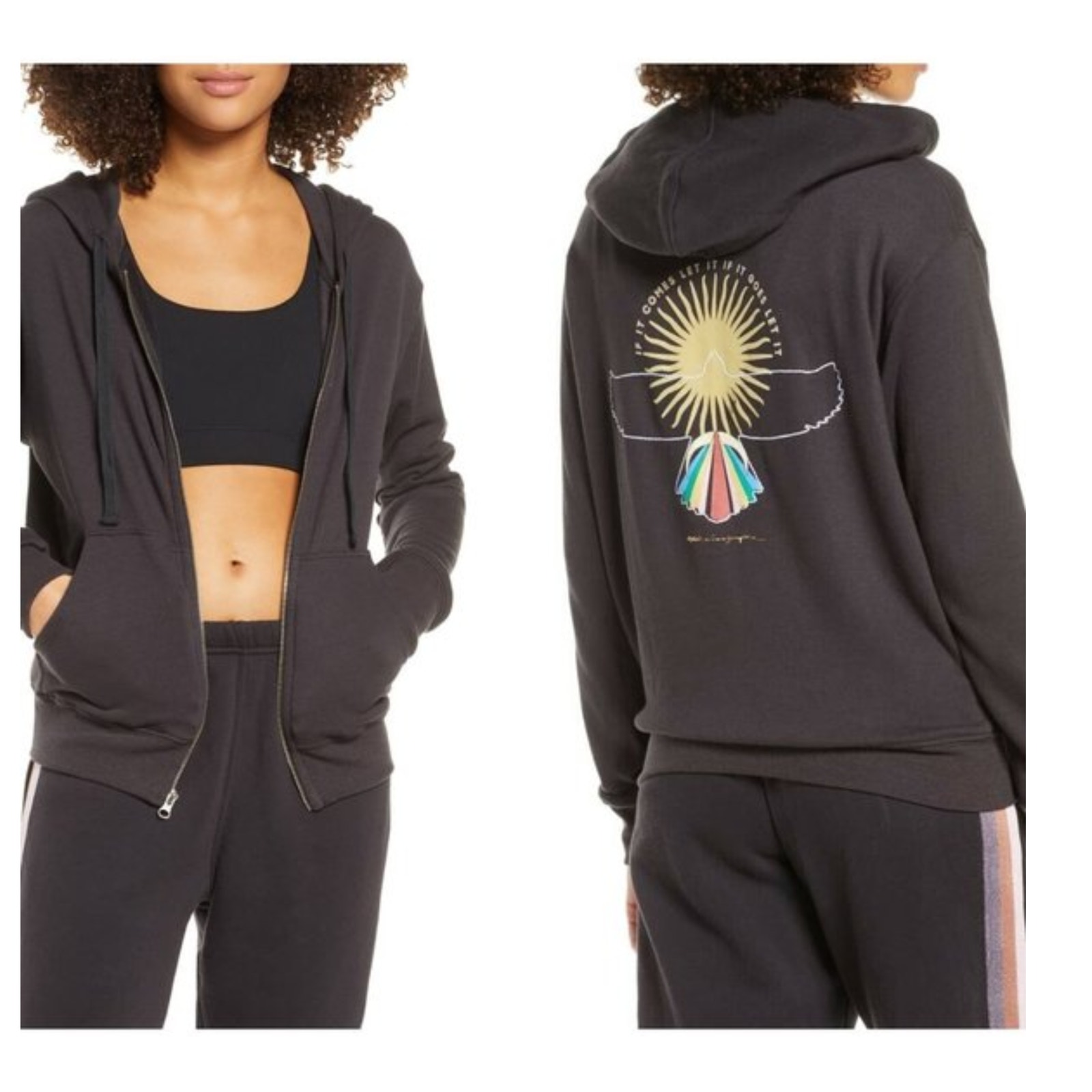NWT SPIRITUAL GANGSTER Universe Riley Zip Hoodie Size XS