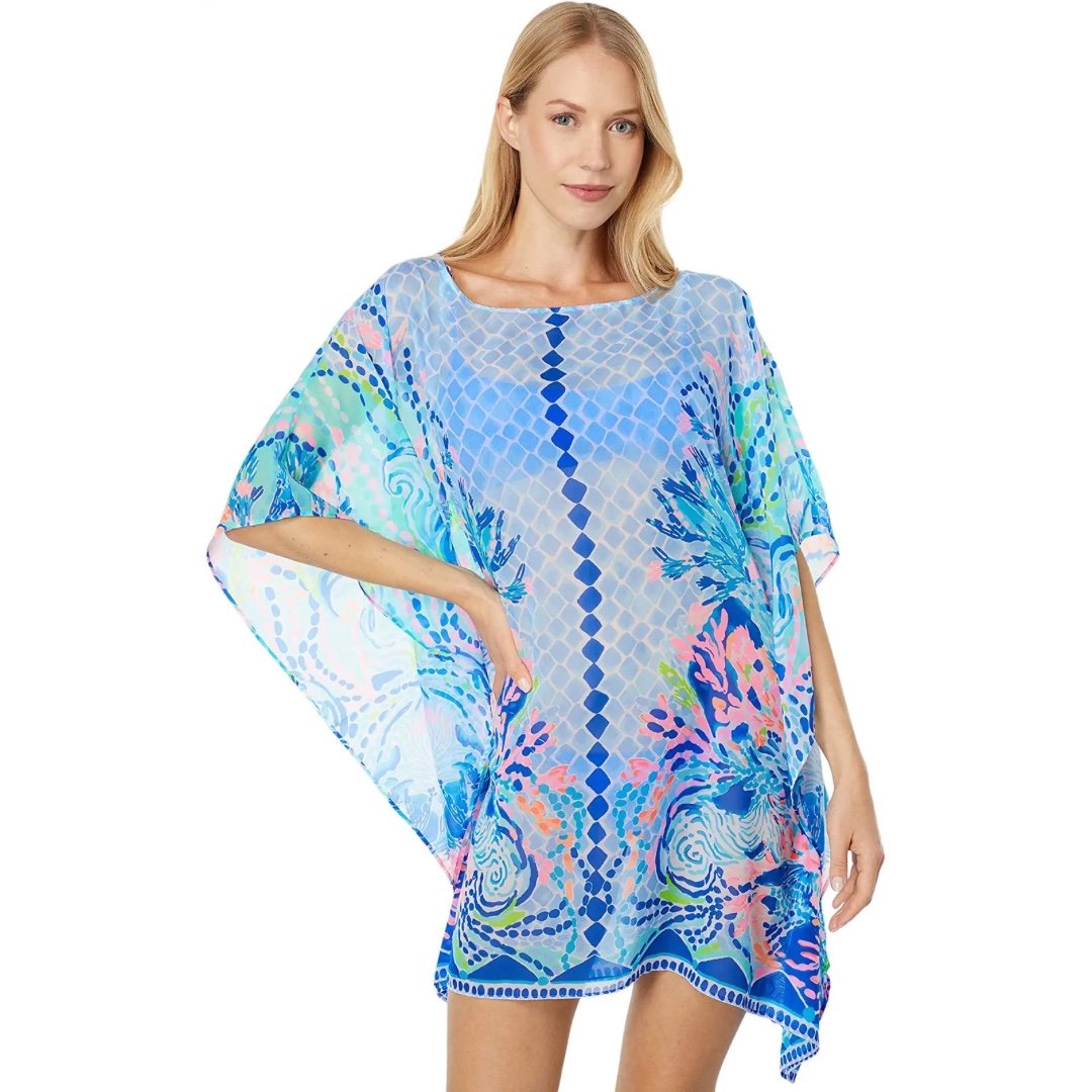 NWT LILLY PULITZER SIZE XXS ALVARO COVER UP *HIDDEN TREASURE* CAFTAN
