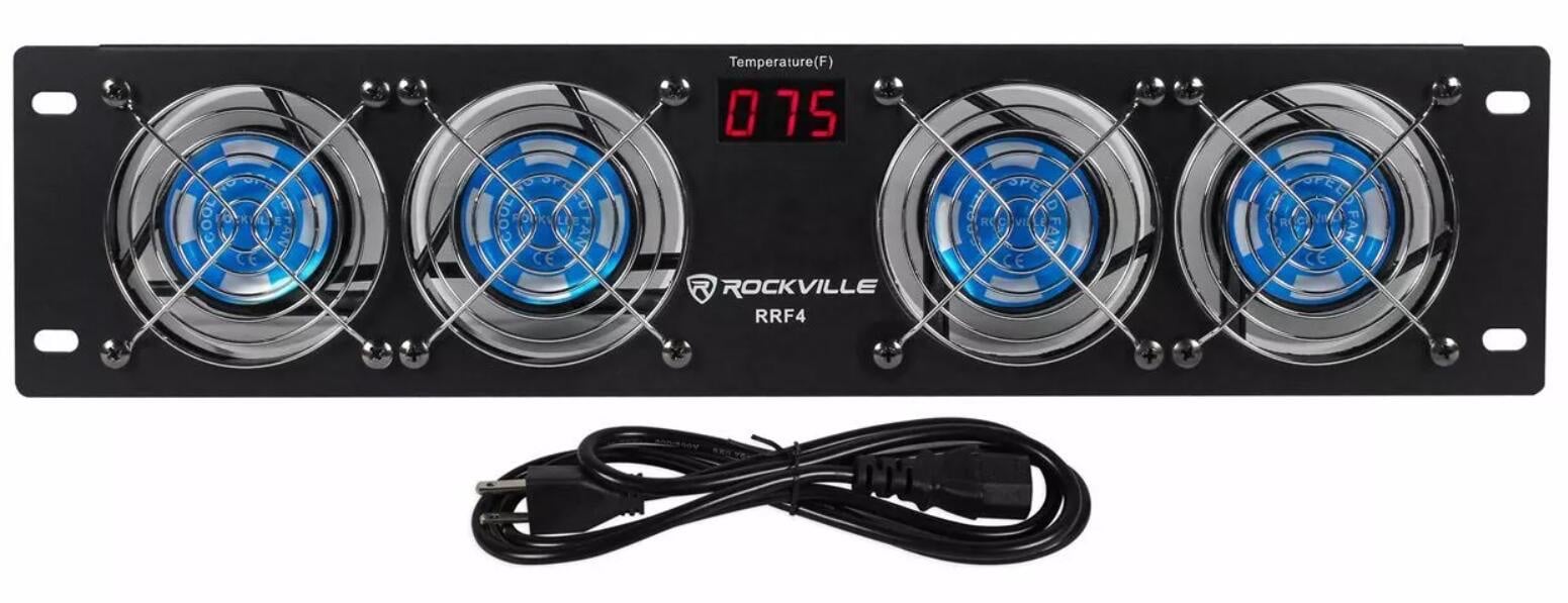 RRF4 19 Rack Mount 4 Fan Cooling System with LED Temperature Display
