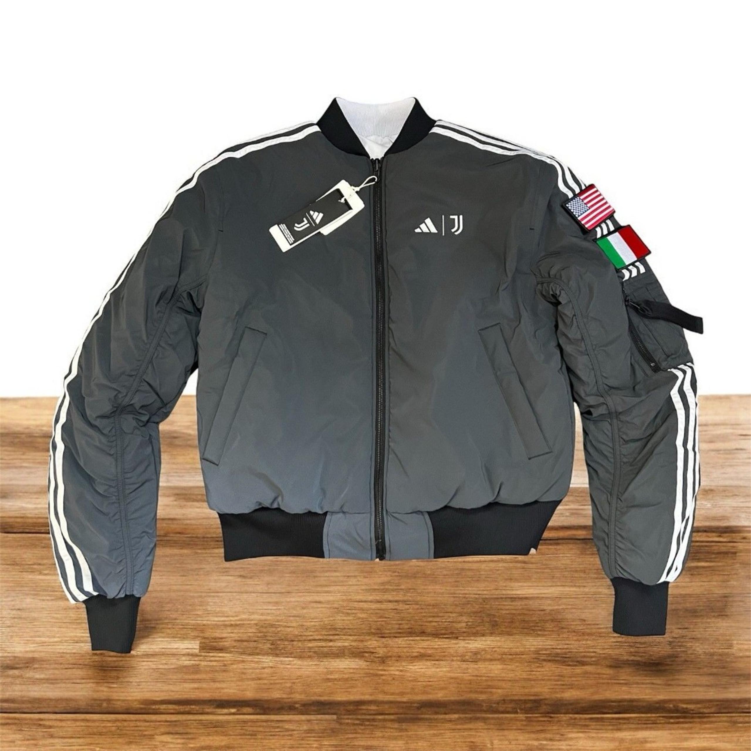 Juventus Reversible Jacket X NASA JE2130 Men Size S NWT USA ITALY Flag - Adidas